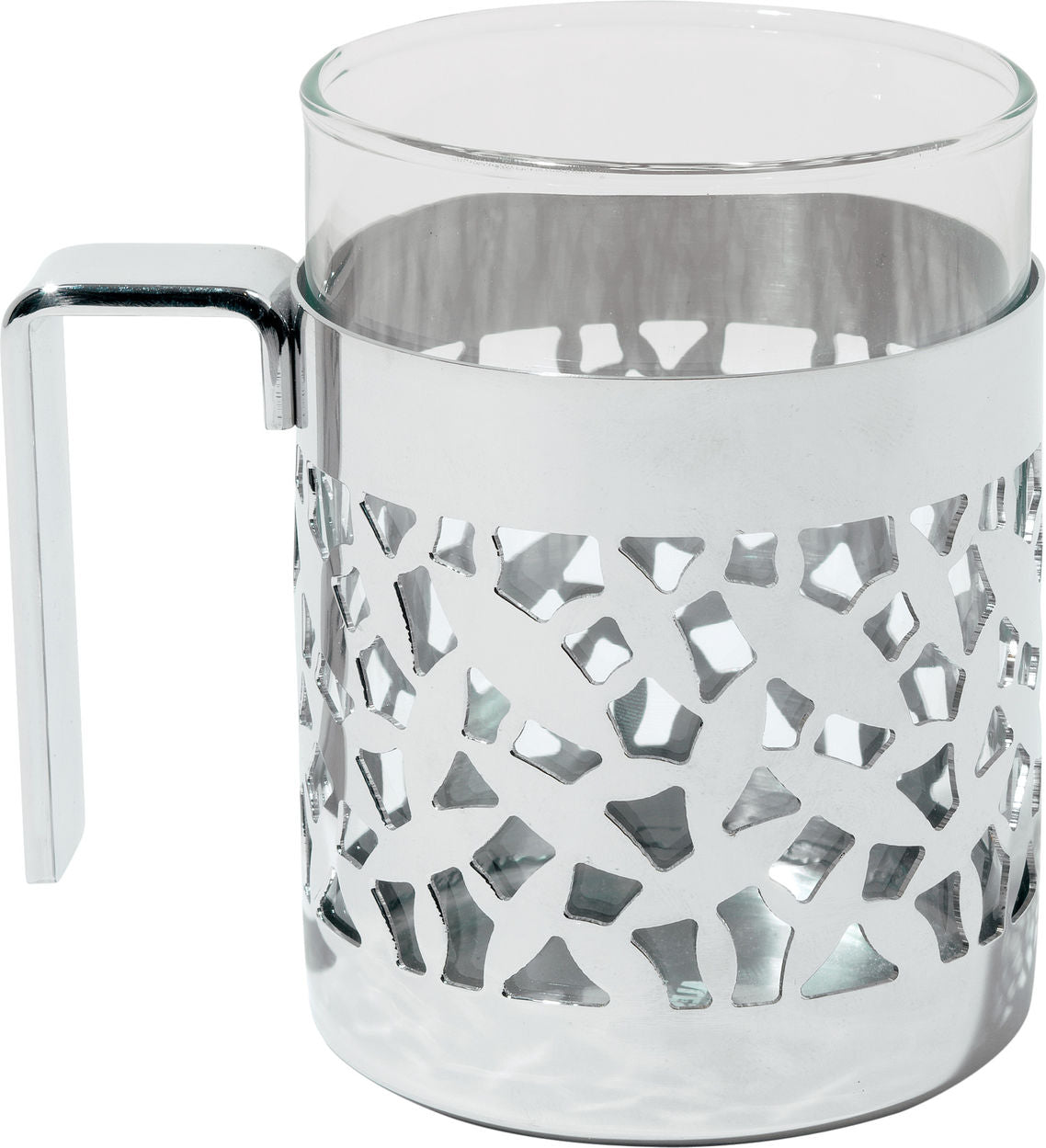 Alessi los glas voor MSA13, Marta Sansoni, in metalen houder met handvat