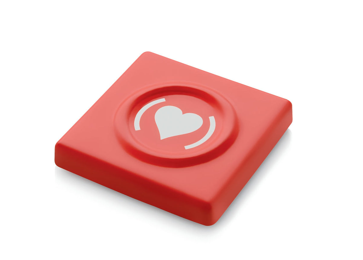 Alessi Cohndom Box condoomdoosje, rood, vierkant, ontwerp Susan Cohn