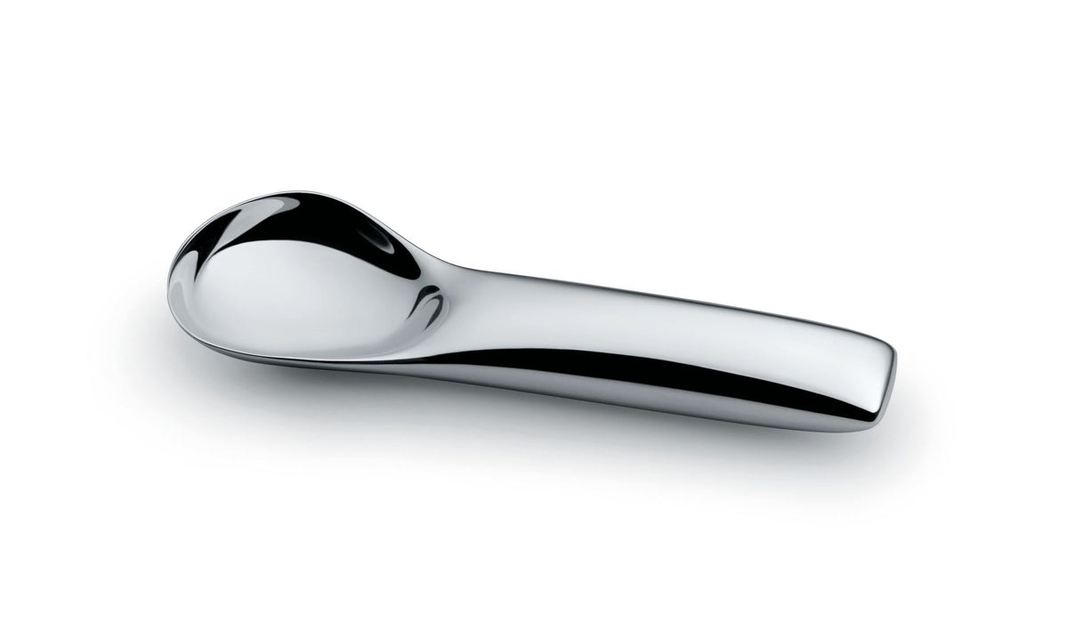 Alessi Koki ijsschep van rvs, ontwerp Valeria Sommella, schuine zijaanzicht