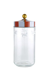 Alessi CIRCUS voorraadbus van glas met blikken deksel, 150 cl