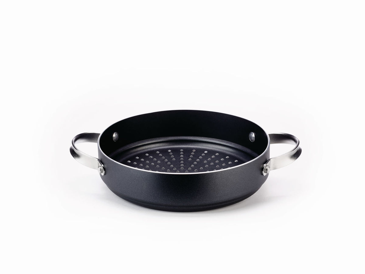 Alessi stoompan uit de Mami serie, zwart, diameter 24 cm