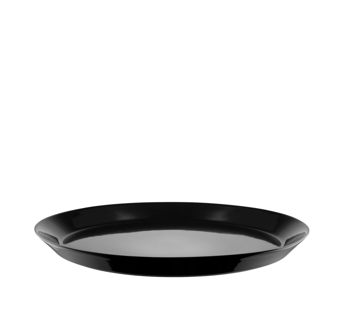 Alessi Tonale ontbijtbord in zwart, diameter 20 cm, ontwerp David Chipperfield