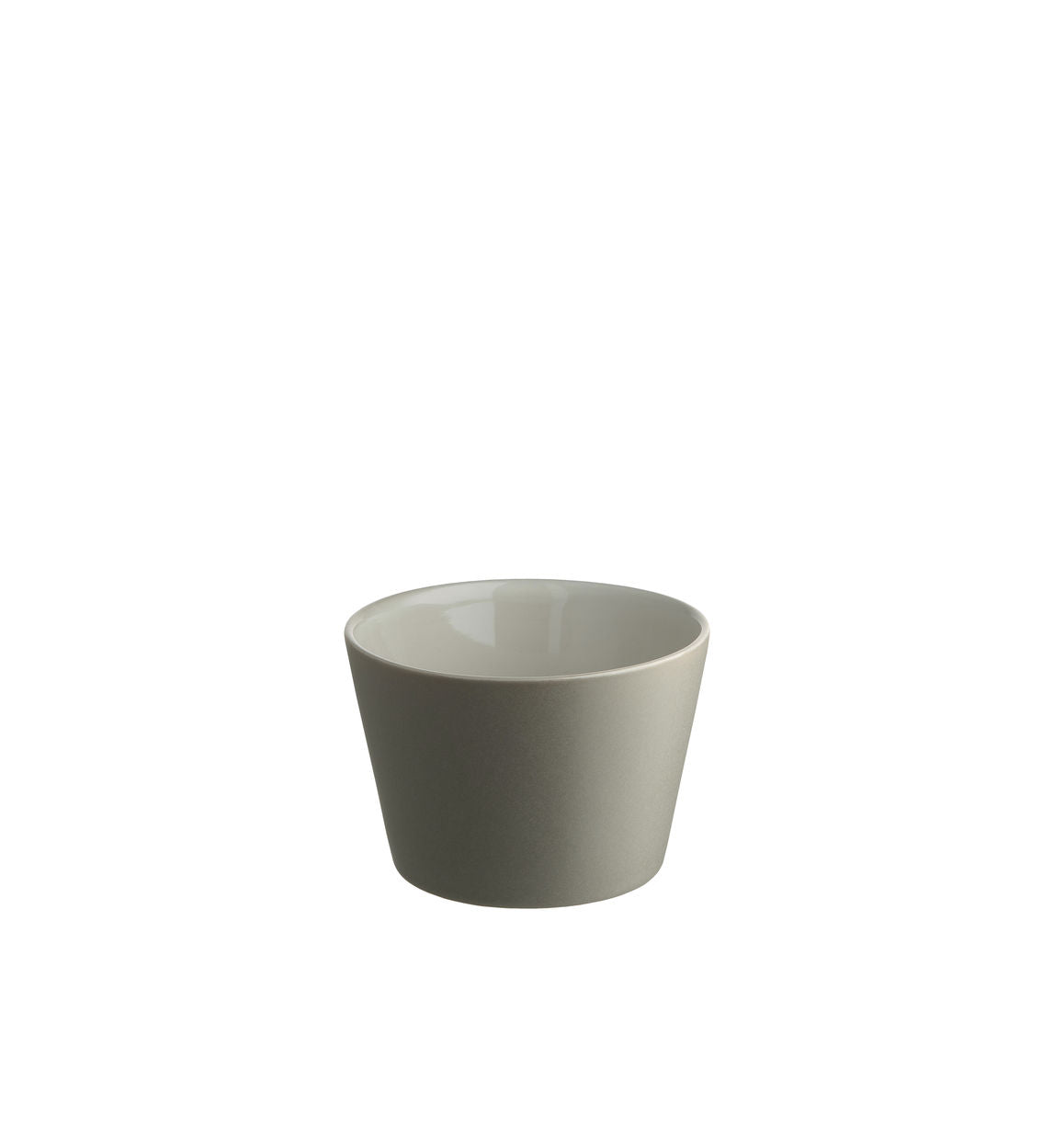 Alessi Tonale koffiekop, keramiek in grijs, conische vorm