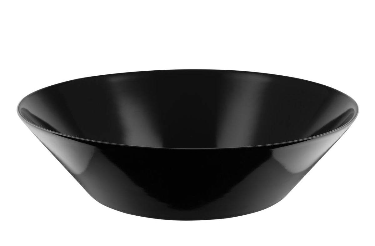 Alessi Tonale grote schaal in zwart, keramiek, diameter 33 cm, ontwerp David Chipperfield