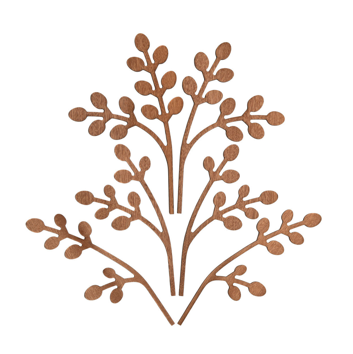 Alessi Brrr scented leaves in mahogany, shape of twigs with leaves
