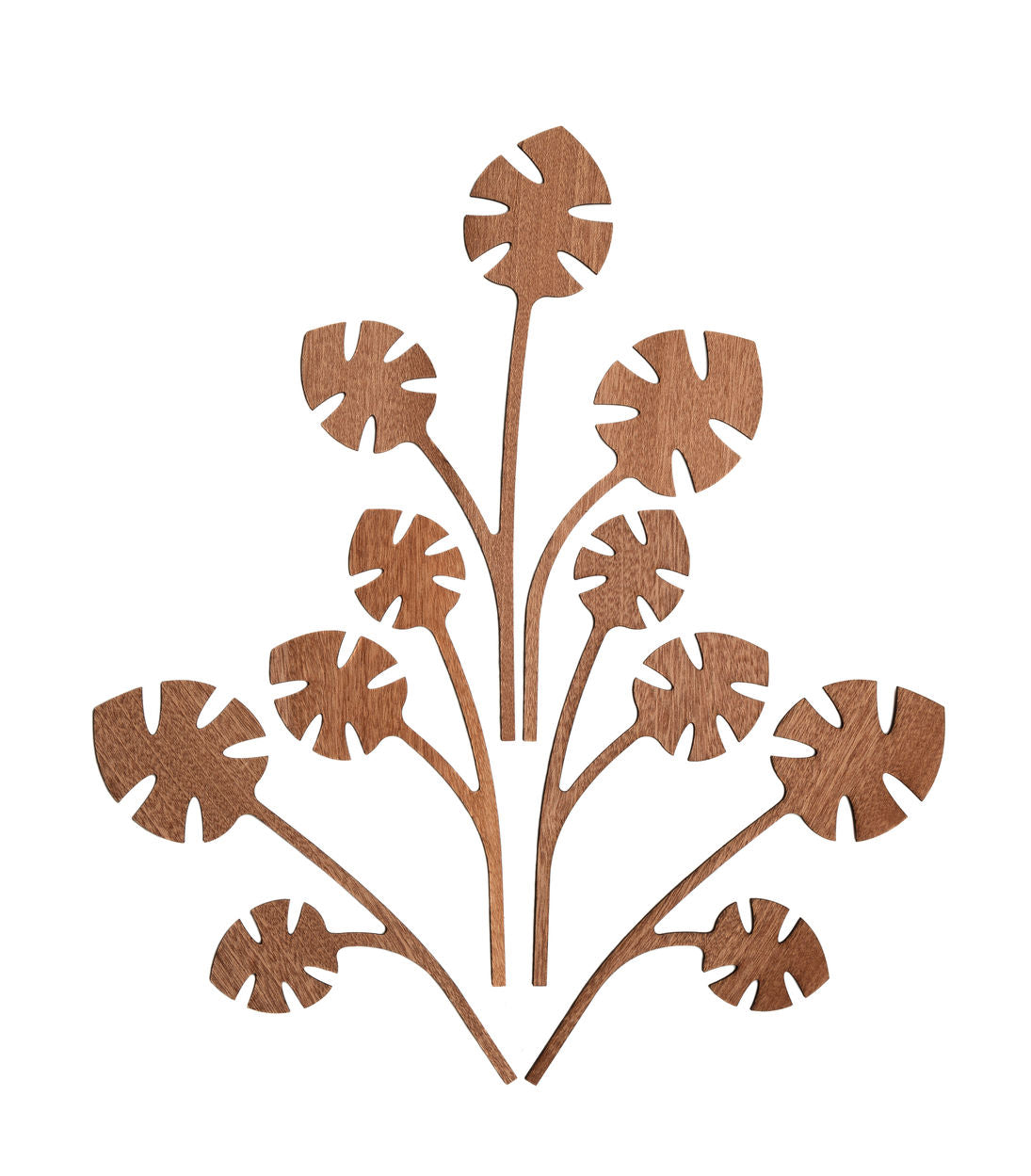 Alessi Hmm scented leaves in Sapele mahogany, leaf-shaped