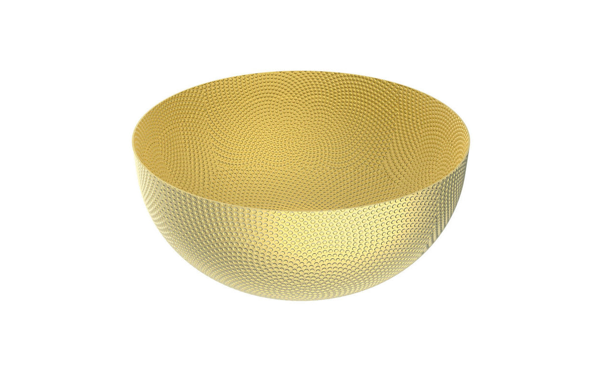 Alessi gouden schaal, rond model, doorsnede 21 cm