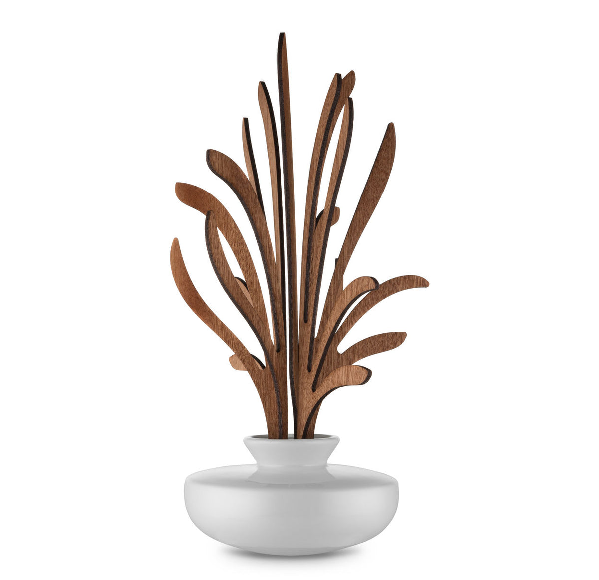 Alessi Grrr scented leaves in mahogany wood, white holder