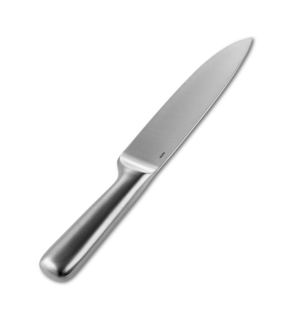 Alessi Mami koksmes van mat gepolijst staal, ontwerp Stefano Giovannoni