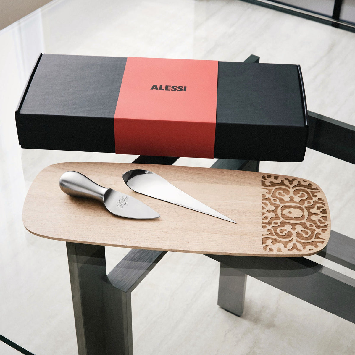 Alessi Giftset Alessi & Cheese MW22SET op tafel