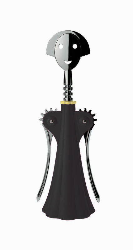 Alessi Anna G. corkscrew in black, female figure, design Alessandro Mendini