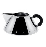 Alessi roomkan met zwart handvat, roestvrij staal, ontwerp Michael Graves