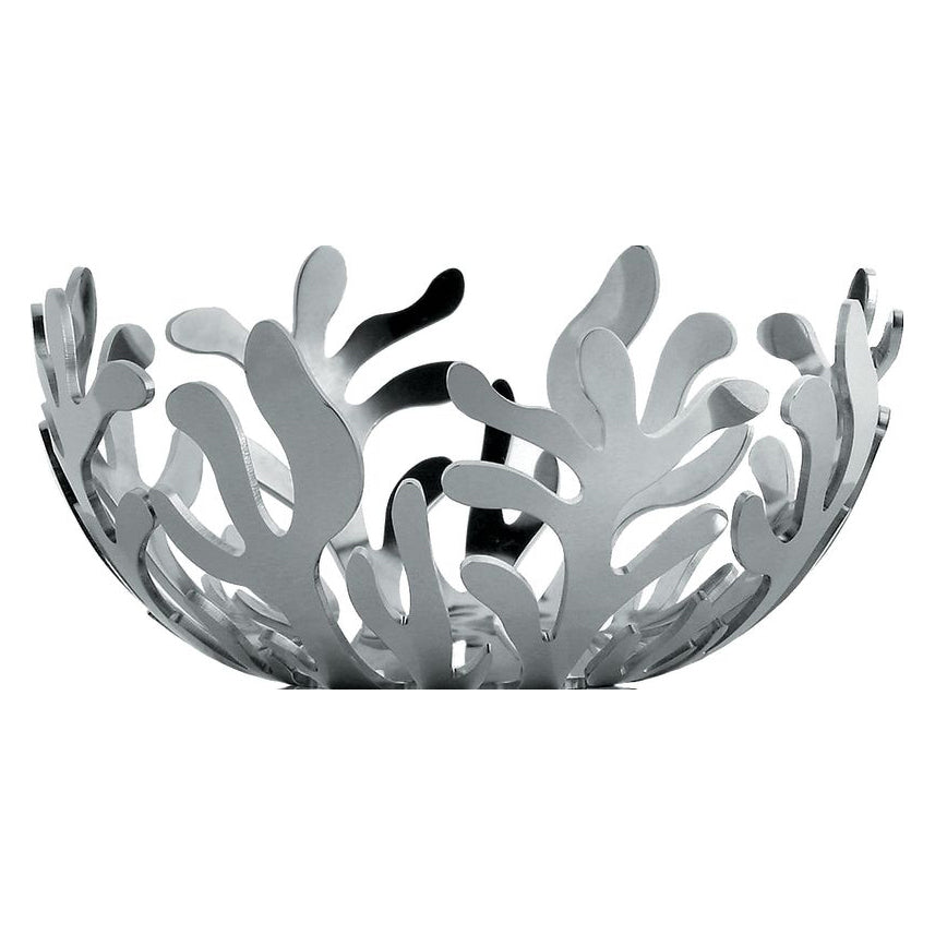 Alessi Mediterraneo Mini kandelaars in zilverkleurig metaal, koraalmotief