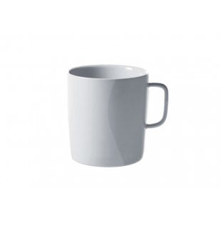 Alessi Platebowlcup mok in wit porselein, ontwerp Jasper Morrison