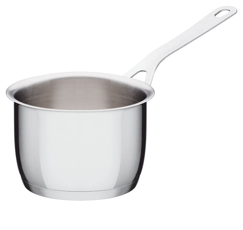 Alessi Pots&Pans sauspan in gepolijst rvs, geschikt voor inductie, ontwerp Jasper Morrison