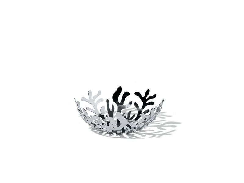 Alessi Mediterraneo fruitschaal, roestvrij staal met koraalmotief, diameter 21 cm