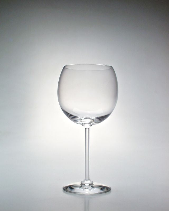 Alessi Mami rode wijnglas, transparant glas