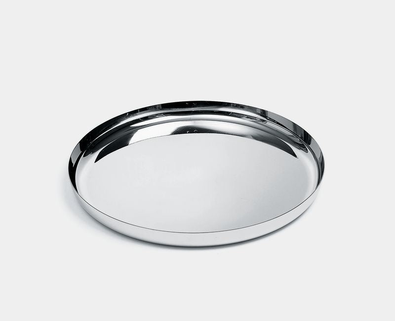 Alessi rond dienblad, gepolijst roestvrij staal