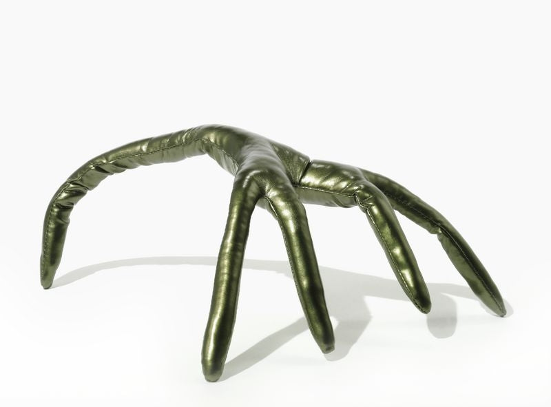 Alessi Mandacaru Saci beweegbare hand-pop in groen metallic, spinvormig