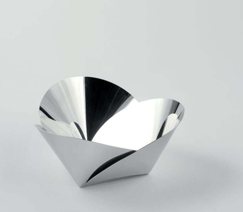 Alessi Harmonic broodmand/schaal van Abi Alice, glanzend roestvrij staal met golvende rand