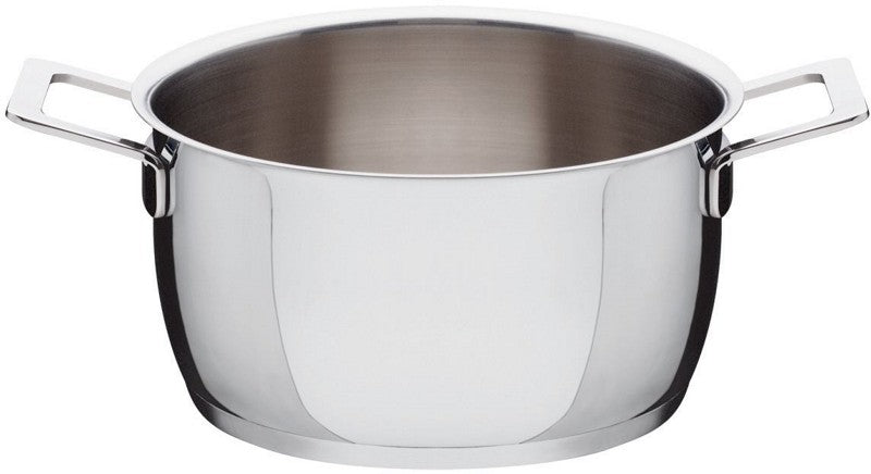 Alessi Pots&Pans kookpan met twee handvatten, roestvrij staal, ø 16 cm, Jasper Morrison