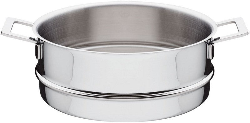 Alessi Pots&Pans stoompan, roestvrij staal met twee handvatten