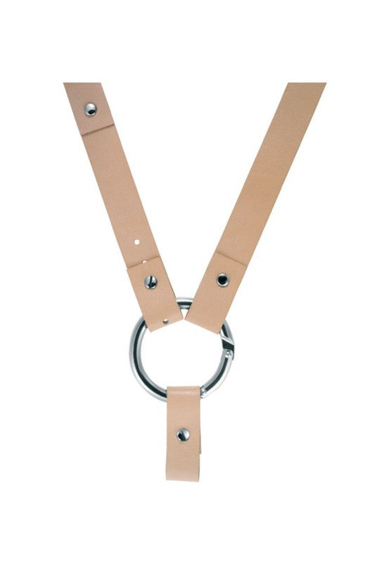 Alessi horlogebandje met gesp, leer, beige