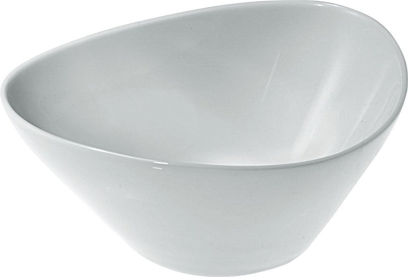 Alessi Colombina kleine schaal in wit porselein, asymmetrische vorm