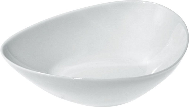 Alessi Colombina serveerschaal in wit porselein, ovale vorm