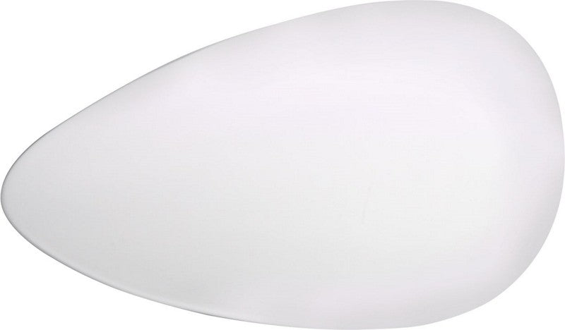 Alessi Colombina vlakke schotel in wit, druppelvormig servies