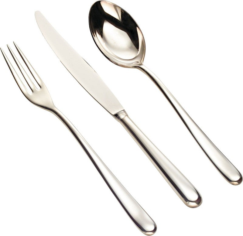 Alessi Caccia holheft, drietandsvork, mes en lepel in rvs