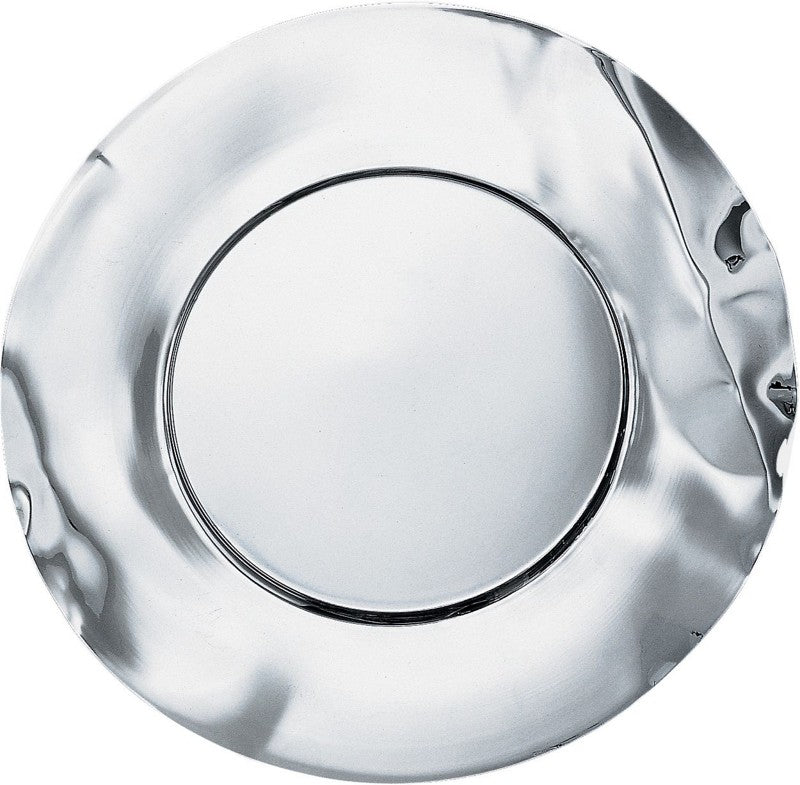 Alessi Sitges schaal, plat model in gehamerd staal, diameter 33 cm