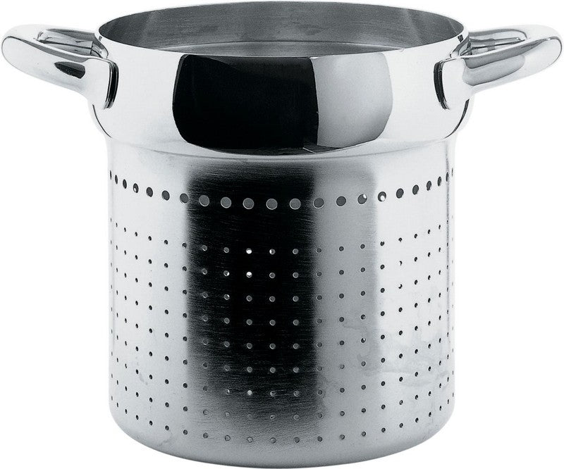 Alessi Mami vergiet voor pastaset, roestvrij staal, met twee handvatten