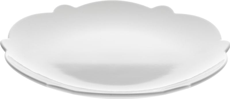 Alessi Dressed ontbijtbord, wit porselein met gedecoreerde rand, ontwerp Marcel Wanders