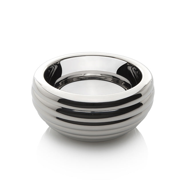 Alessi Nice, mooie kom van gepolijst staal van hoge kwaliteit, op basis van ontwerp Terence Conran