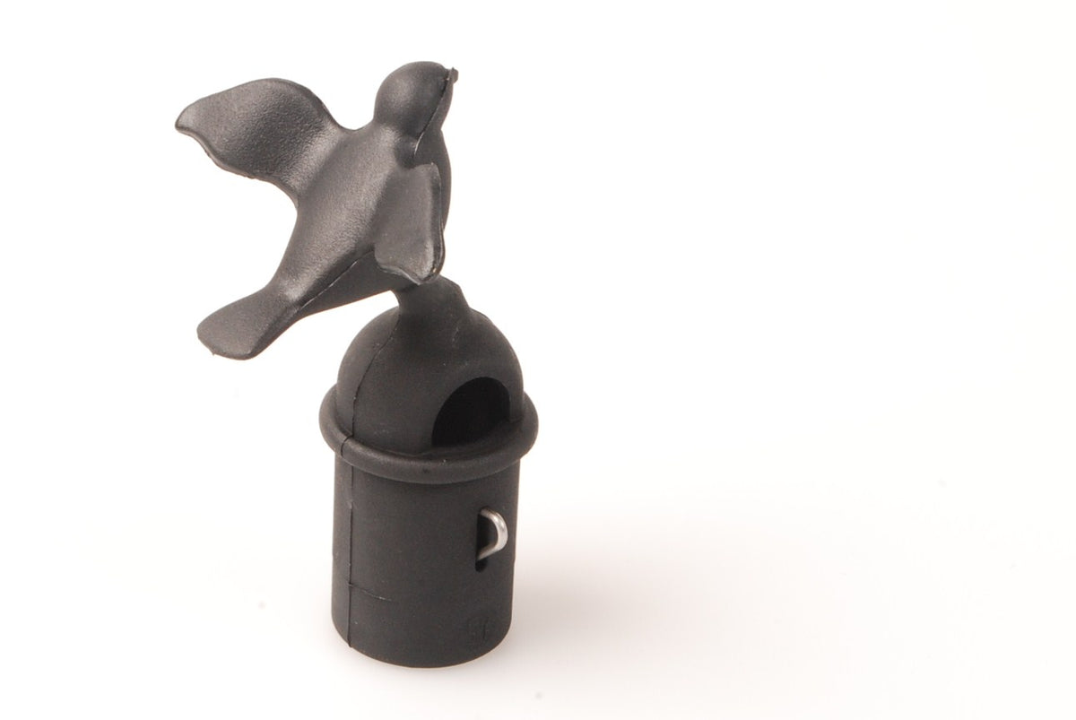 Alessi waterkokerdop in vogelvorm, zwart, onderdeel voor MG32 B