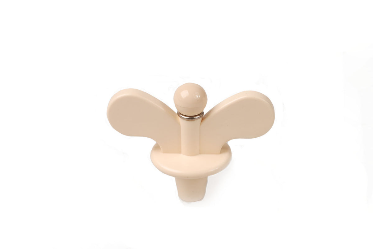 Alessi opdraai-element, onderdeel voor art A09 WI, in crèmekleurige kunststof