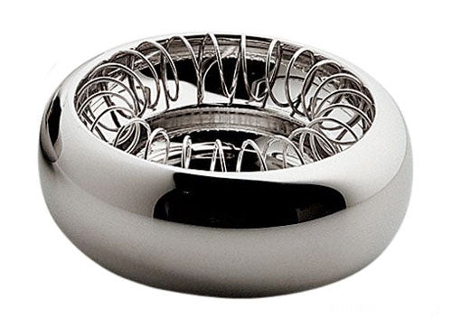 Alessi Spirale asbak met spiraalvormige sigarettenklem, diameter 12 cm