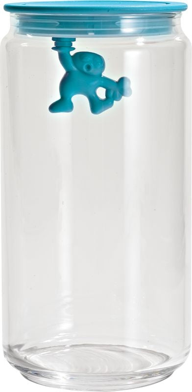 Alessi deksel met figuurtje, blauw, onderdeel voor voorraadpot MDR04-05-06-08 AZ