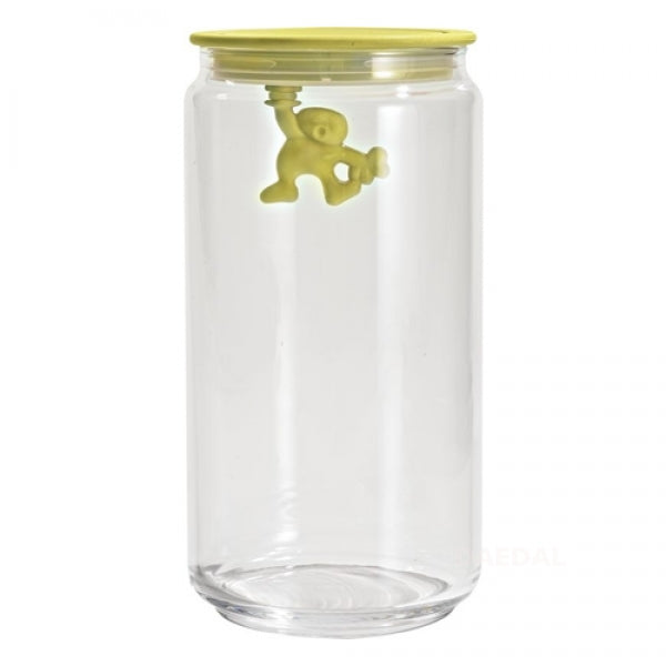 Alessi deksel, onderdeel voor voorraadpot MDR04-05-06-08 Y, geel met figuurtje