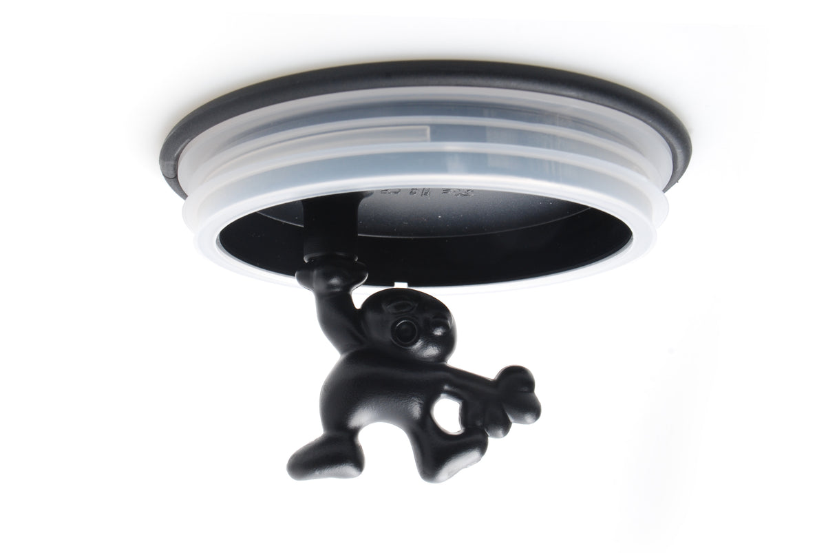 Alessi deksel met figuurtje als handvat, onderdeel voor MDR04-05-06-08 B, zwart