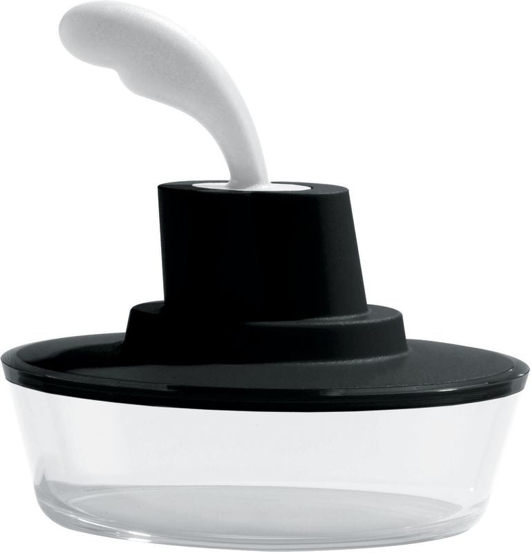Alessi mesje, los onderdeel voor botervloot SG13 B, zwart met wit handvat