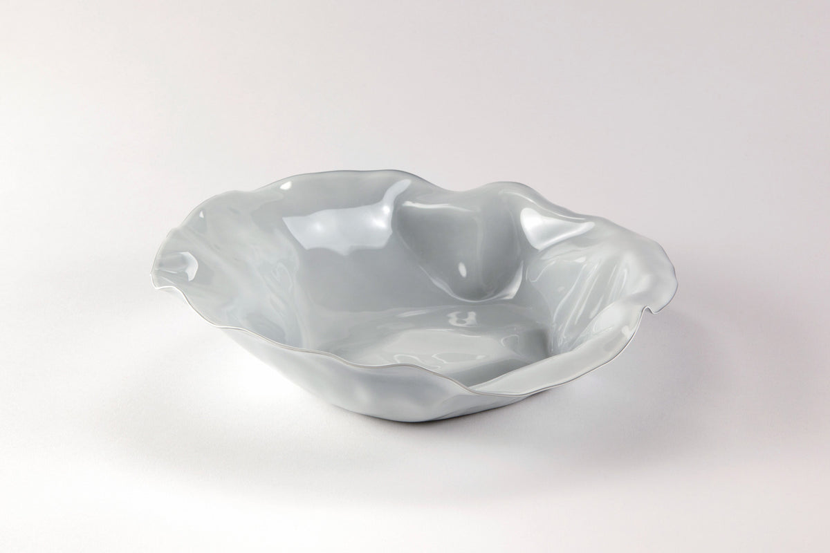Alessi Sarrià mand/schaal, RVS met witte epoxy coating, Lluís Clotet