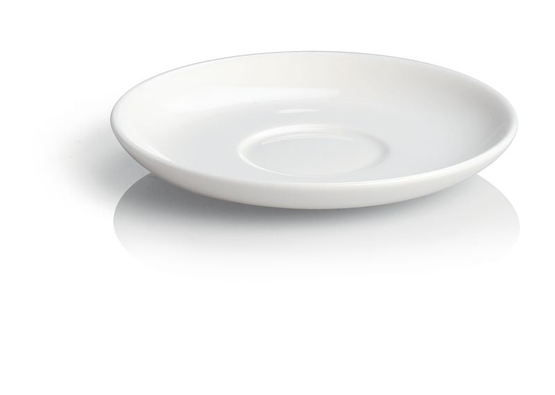 Alessi All-time espresso schotel, mooi wit Bone China, diameter 12 cm