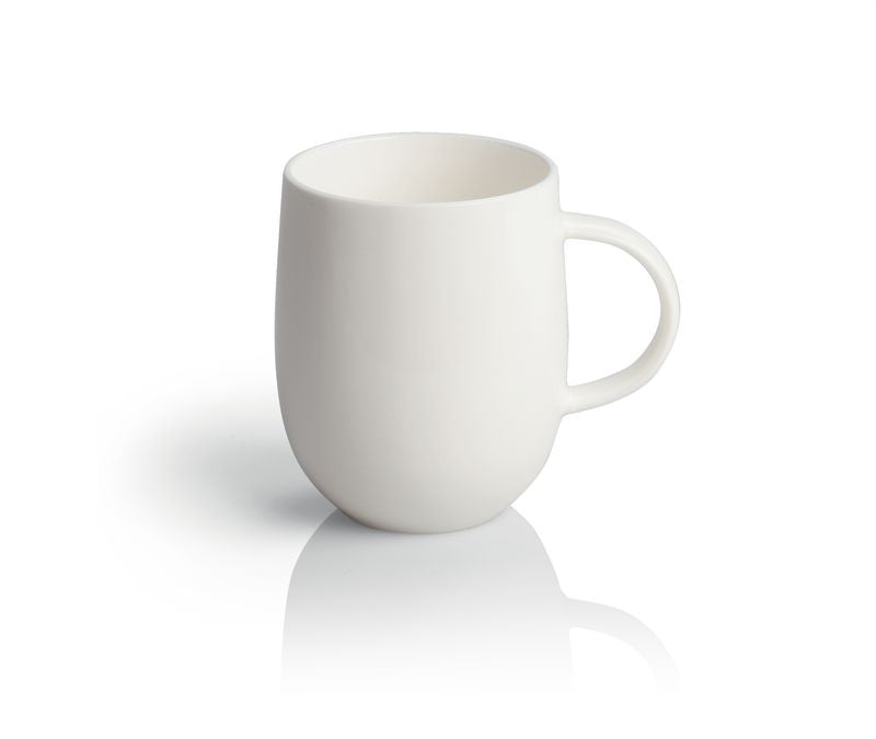 Alessi All-time mok voor koffie en thee, wit Bone China porselein, Guido Venturini