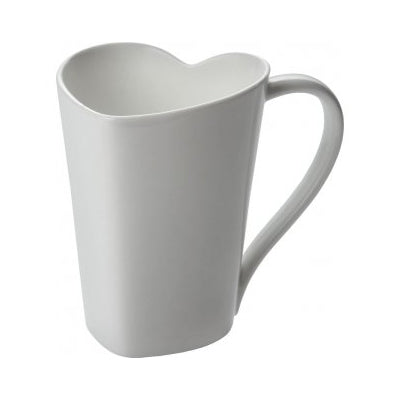 Alessi To mok in hartvorm, wit porselein, ontwerp Miriam Mirri
