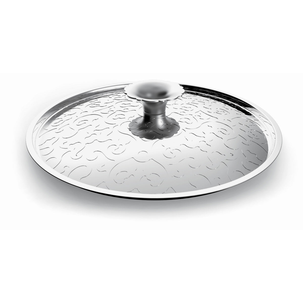 Alessi DRESSED deksel voor pan, rvs met reliëfpatroon, diameter 20 cm