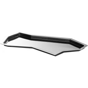 Alessi Clouds schaal in rvs, grote maat, hoekvormig, ontwerp Wang Shu