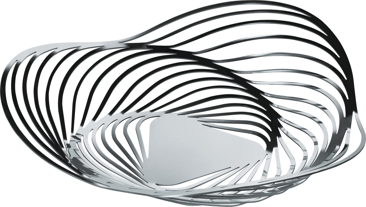 Alessi TRINITY schaal in rvs, open lijnenpatroon, diameter 43 cm