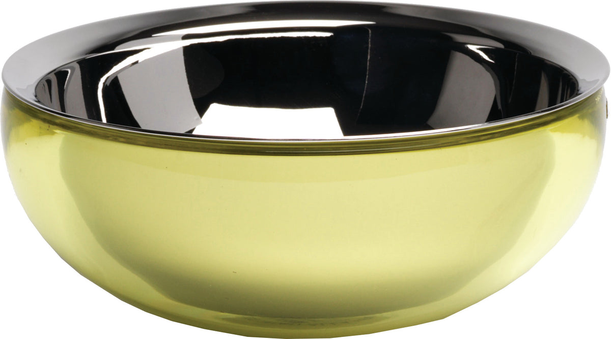 Alessi LOVE kleine ijsschaal, rvs met gele laag, diameter 12 cm